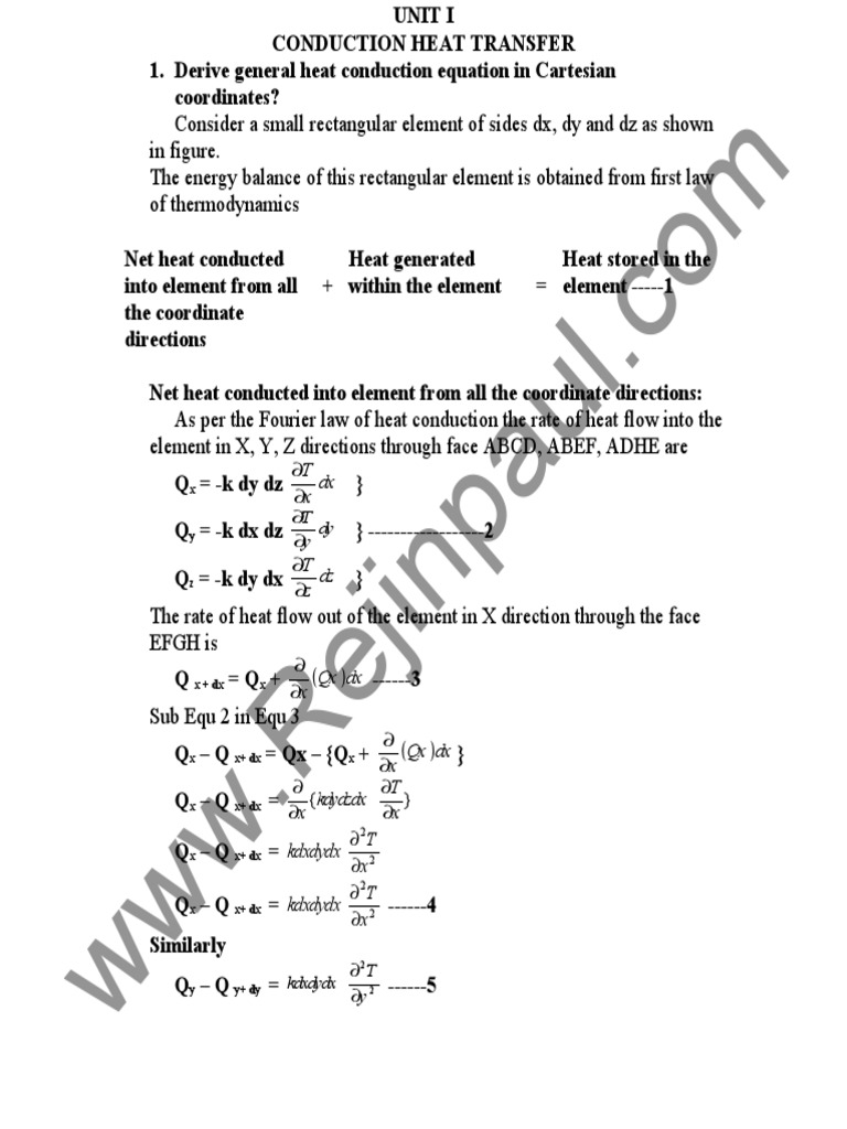 Heat and Mass Transfer Notes PDF | PDF | Boundary Layer | Heat Transfer