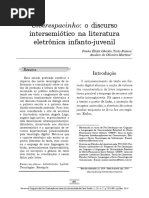 Ciberespacinho o Discurso Intersemiotico Na Literatura Eletr Infato-juv