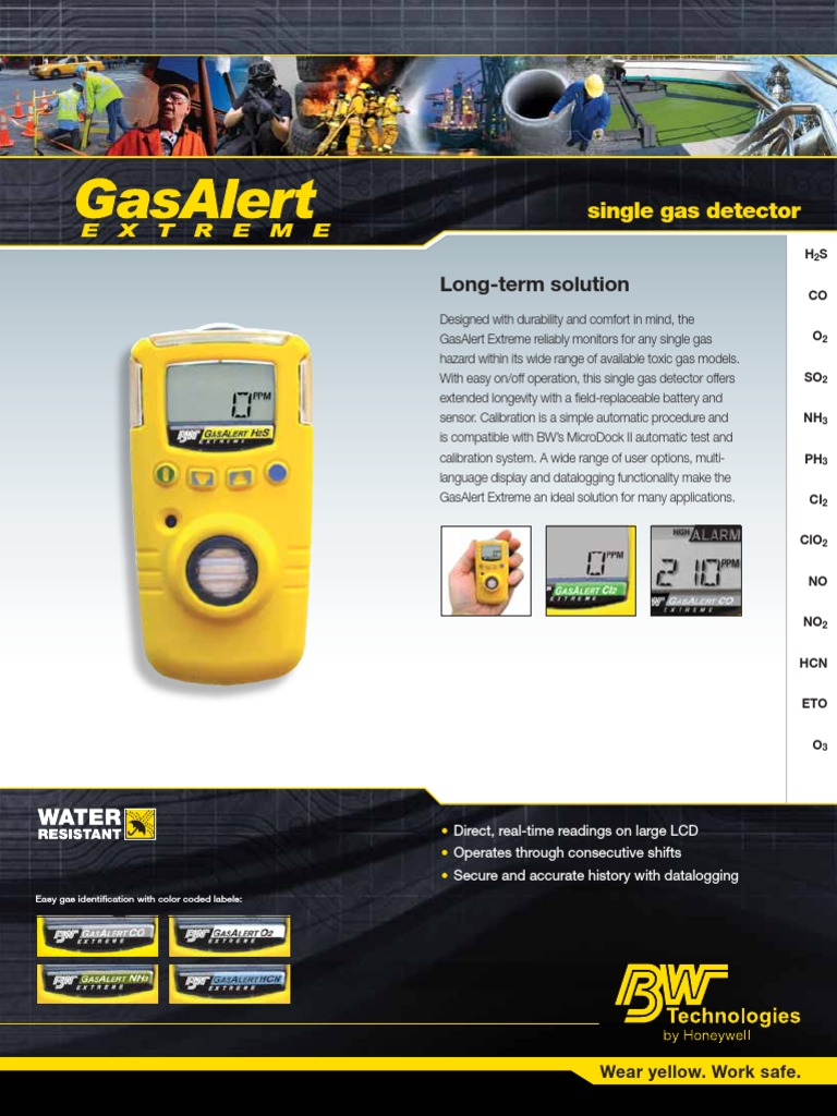 Gas Alert Extreme Data Sheet 555812 En Equipment Manufactured Goods