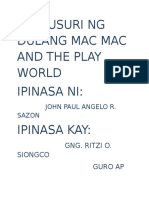 Pagsusuri Ng Dulang Mac Mac and the Play World