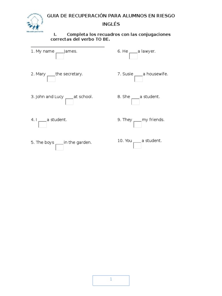 Guia de Recuperación para Alumnos en Riesgo Inglés 1. My Name James. 6