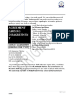 AGREEMENT CAUSING Disagreement Conflict Management (Original Case Study Along With Analysis and Options)