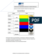 Código de colores inspección herramientas manuales equipos portátiles