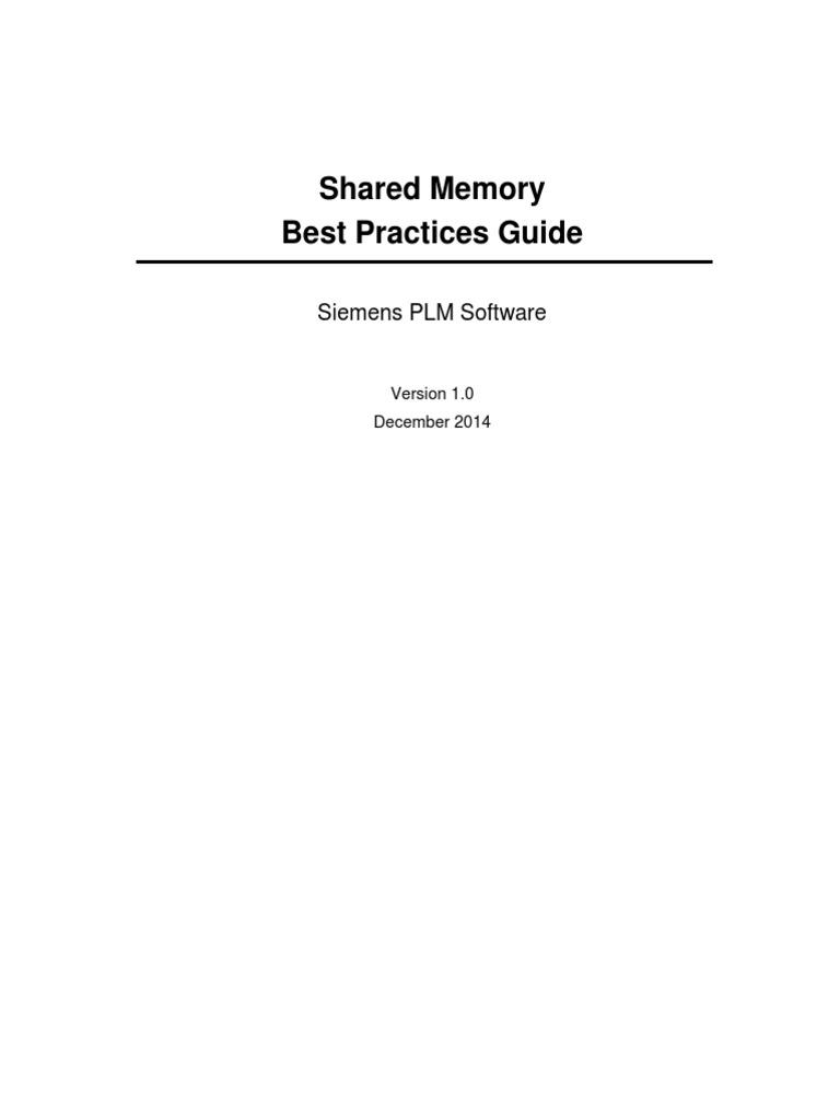 Shared Memory Best Practices Guide V1.0 | PDF | Cache (Computing ...