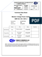 Technical Data Sheet For Medium Voltage Power Cables NMR NO: 601.1/601.2