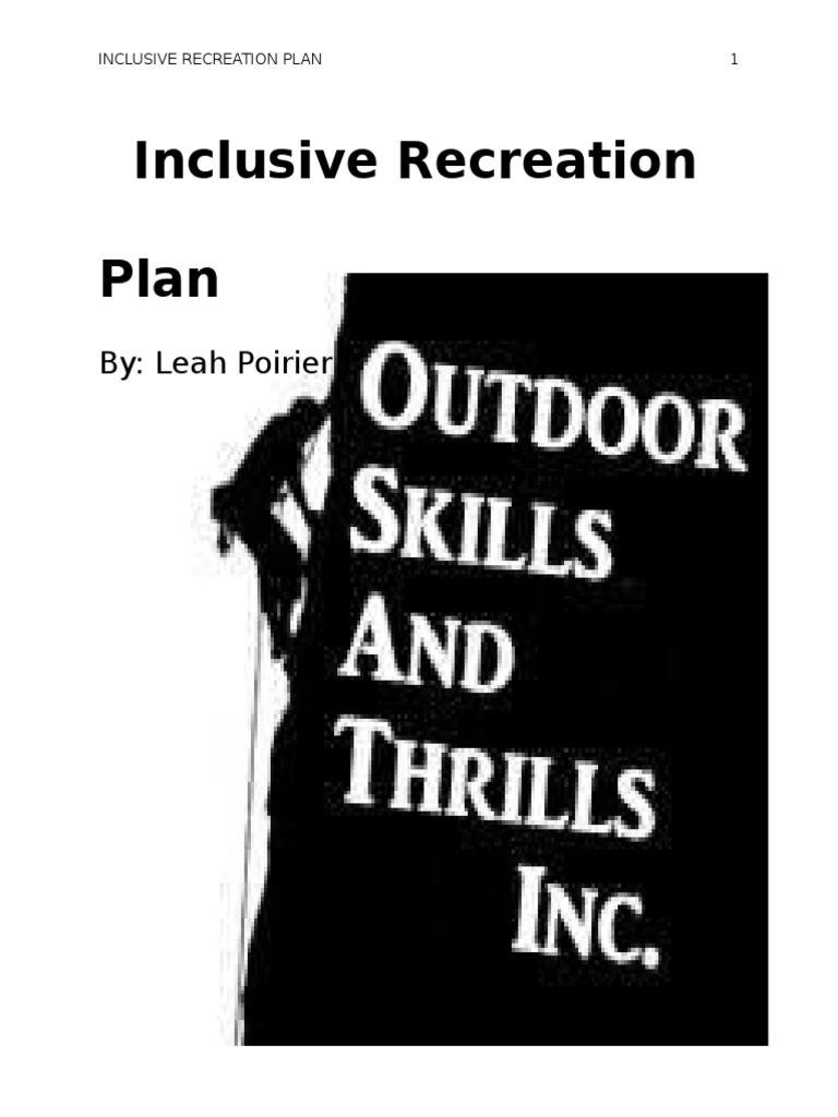 Inclusive Recreation Plan for Climbing | PDF | Wheelchair | Disability
