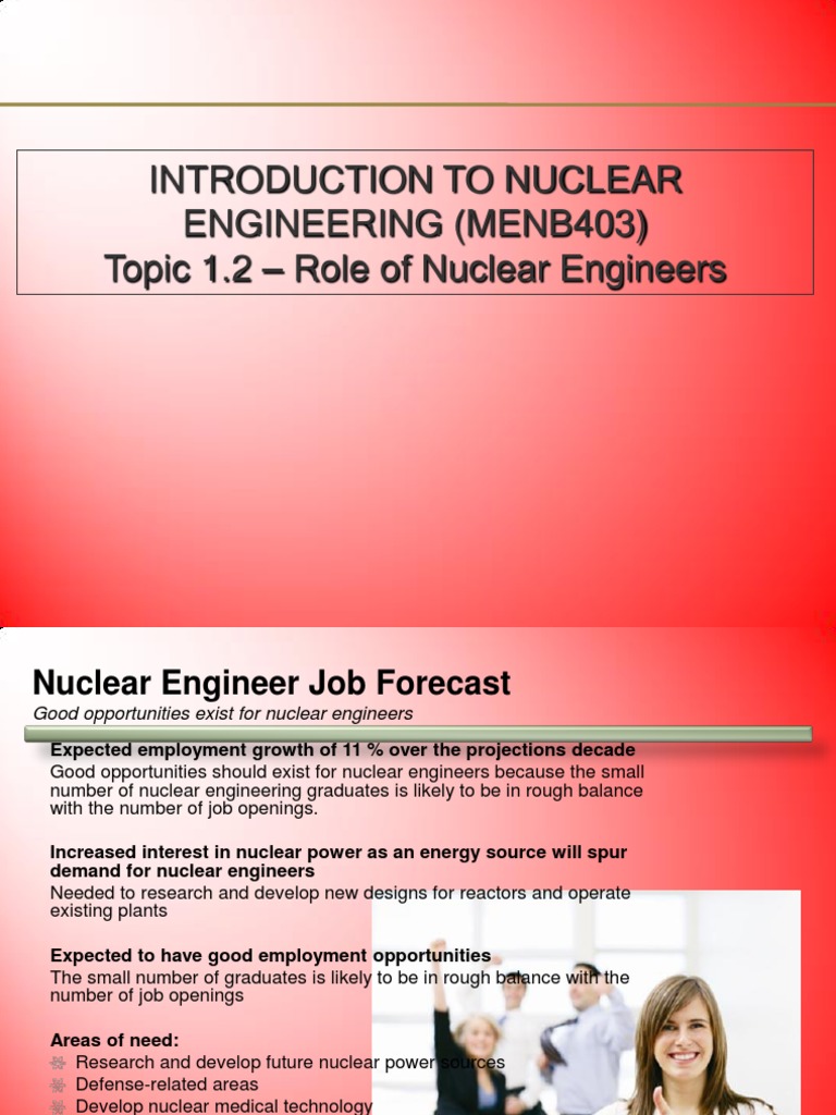 Nuclear Engineering Career Outlook | PDF | Nuclear Power | Nuclear Reactor