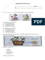 Trabalho de Ciência 6º Ano