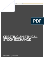 Creating An Ethical Stock Exchange: Working Paper