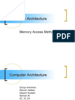 CMP Ar. Memory Access Methods CA F