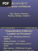 CSCI 4717/5717 Computer Architecture: Topic: Memory Hierarchy Reading: Stallings, Chapter 4