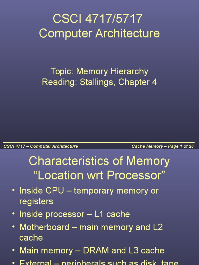 Memory Hierarchy Understanding the Layers and Performance of Computer