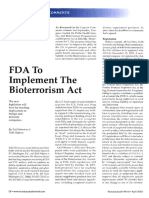 fda to implement the bioterror