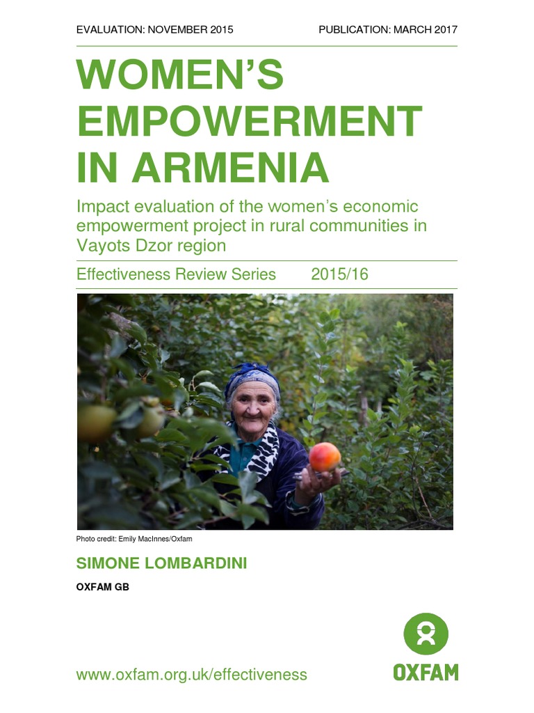 Women's Empowerment in Armenia: Impact Evaluation of The Women's ...