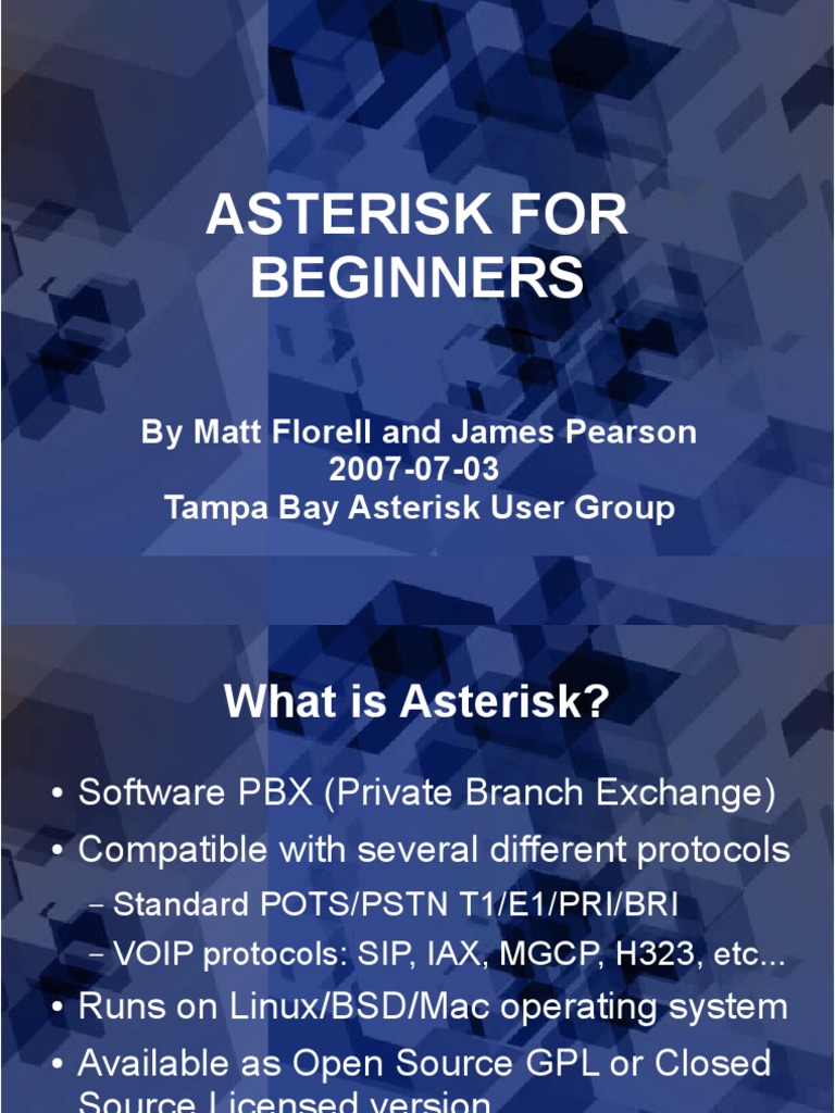 Asterisk Quick Start Guide | PDF | Business | Computers