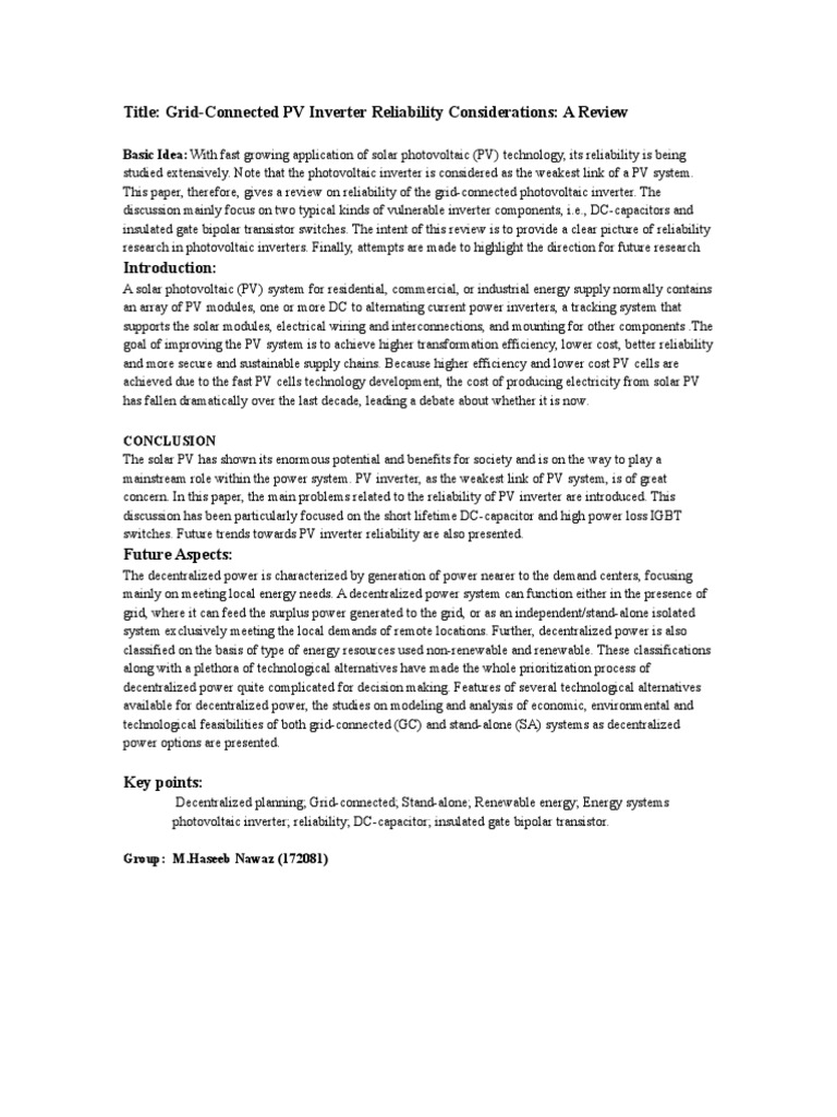 Lecture Note On Photovoltaic Cell | PDF | Photovoltaics | Photovoltaic ...