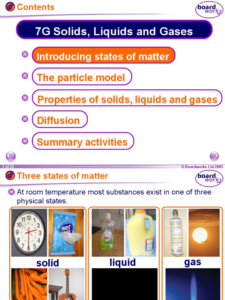 7G Solids Liquids and Gases | PDF