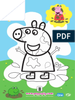 Mar Activities Peppa Muddy Puddles Colouring Sheet