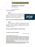 Deleuze Y El Pensamiento de La Sensación.: Resumen