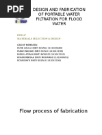 Design and Fabrication of Portable Water Filtration For Flood Water