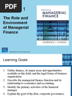 The Role and Environment of Managerial Finance