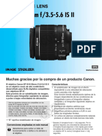 Manual Canon EF-S 18-55mm f3.5-5.6 Is II (Español)