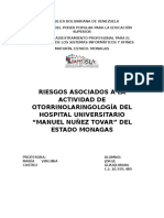 Riesgos de La Actividad de Otorrinolaringologia