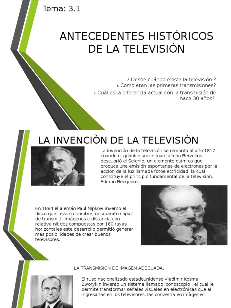 Antecedentes Históricos de La Televisión Television