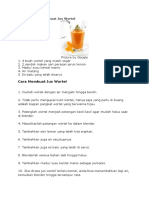 Bahan Untuk Membuat Jus Wortel