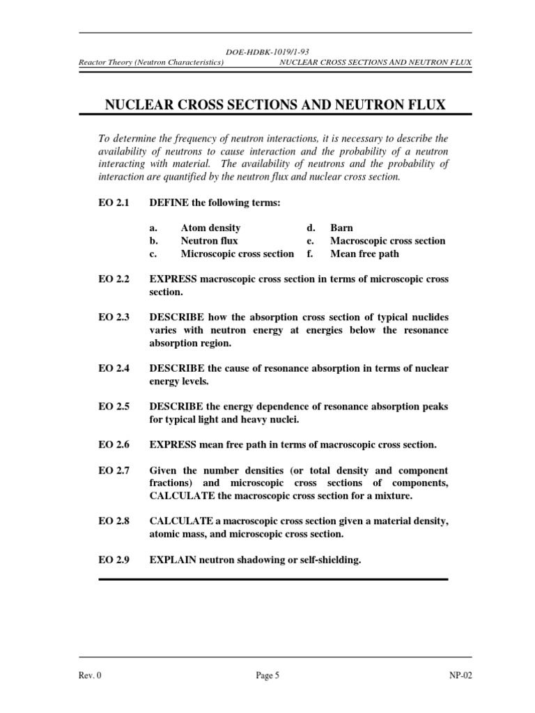 Nuclear Cross Sections Explained | PDF | Neutron | Scattering