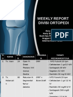 Weekly Report Divisi Ortopedi