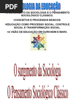 SOCIOLOGIA Da Educacao 2014