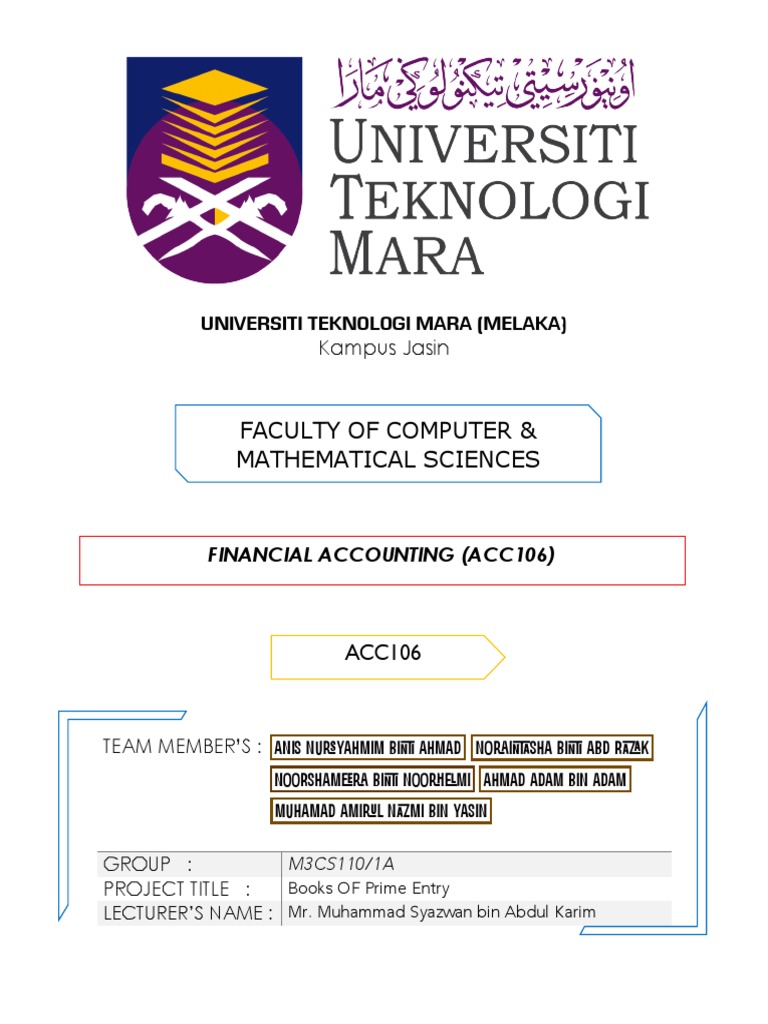 Introduction to financial accounting and reporting uitm picture