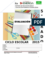 5° Examen Semestral Ciclo Escolar 2015-2016