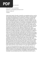 Resumo Palavra 19-02-2017