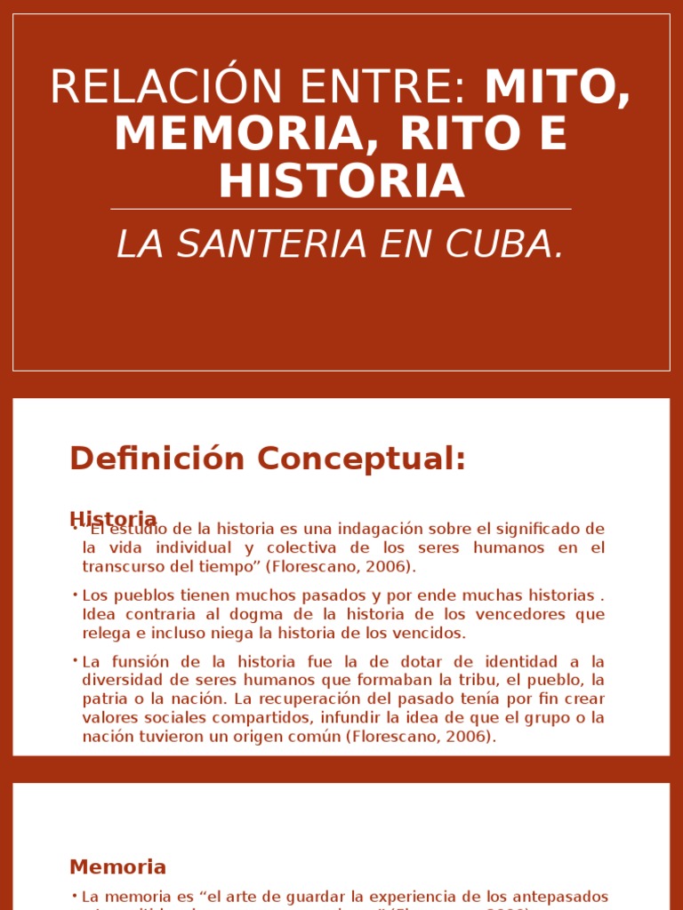 Relación Entre Mito Rito Memoria E Historia Pdf Mitología Memoria