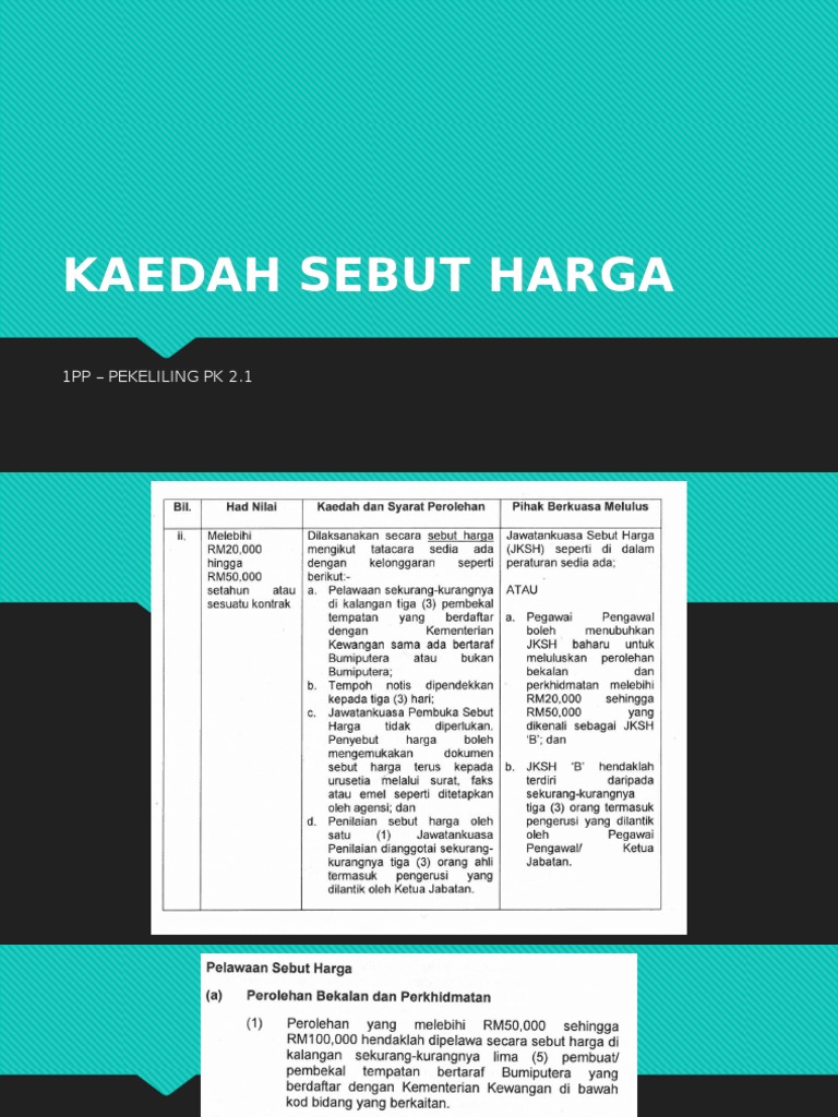 Slide Kaedah Sebut Harga | PDF