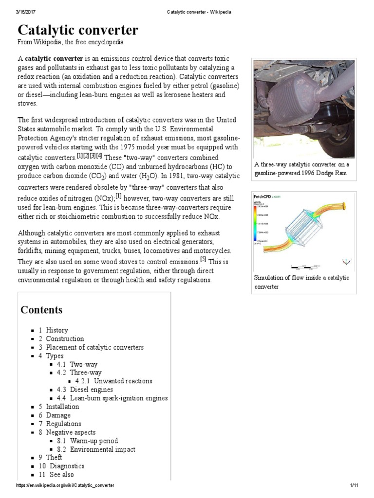 Catalytic Converter Wikipedia Exhaust Gas Combustion Free 30
