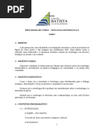 Programa de Curso - Teologia Sistemática 3 - Sbsm - 1s2017