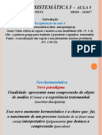 Teologia Sistemática 3 – Aula 5 _ SBSM - 1S2017