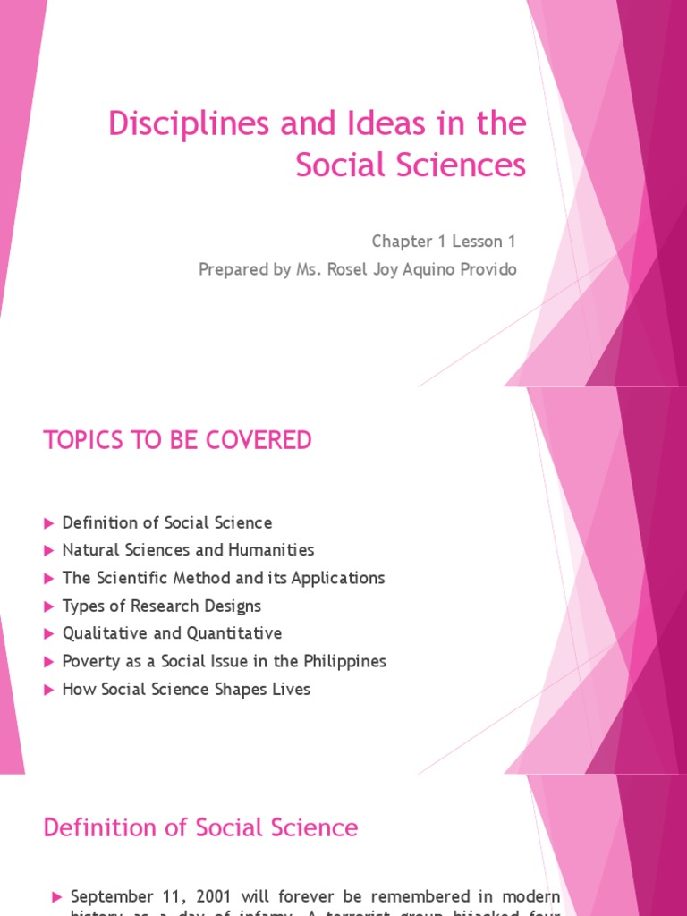Discipline and Ideas in the Social Sciences Research Design