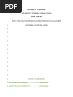 TERM PAPER BWIBO-Role of Strategic Issues in Project Mgt