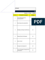 1S, 2S & 3S Check List: Department