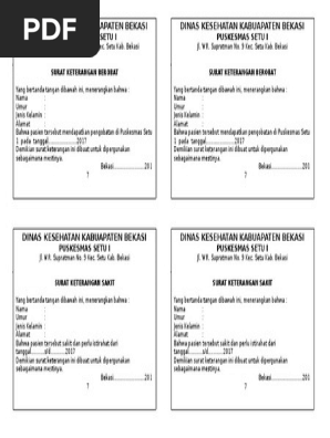Suarat Keterangan Berobat