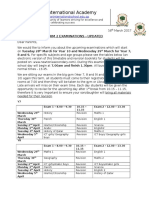 NIA Secondary Term 2 Exam Letter 2017