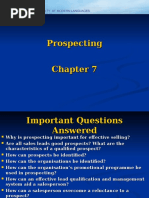 Personal Selling - CH 7 - Prospecting