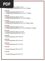 Devotional Time Table