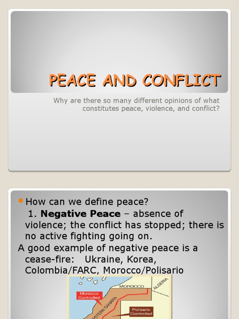 Peaceandconflictunitppt | PDF | Peace | Violence