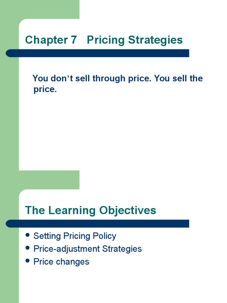 Pricing Strategies Overview | PDF | Discounts And Allowances | Prices