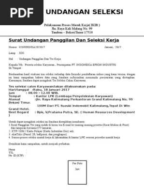 Kop Surat Pt Epson Contoh Kop Surat